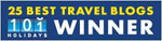 Winner - 101 Holidays Best 25 Travel Blogs
